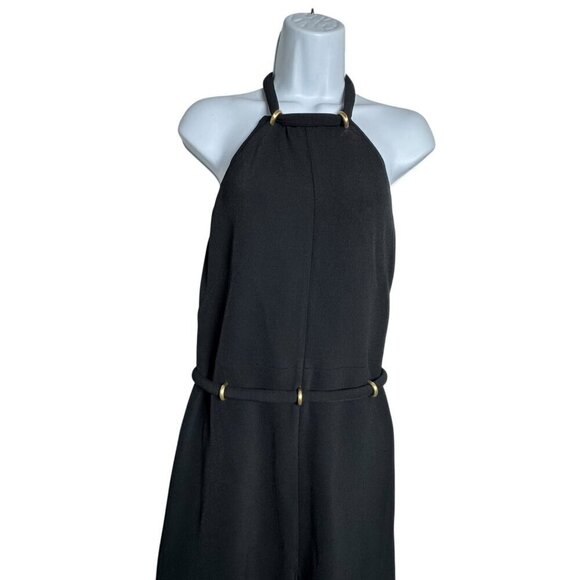 Proenza Schouler Black halter slit dress size 2 maxi length Runway Fall 2022 - Picture 3 of 12